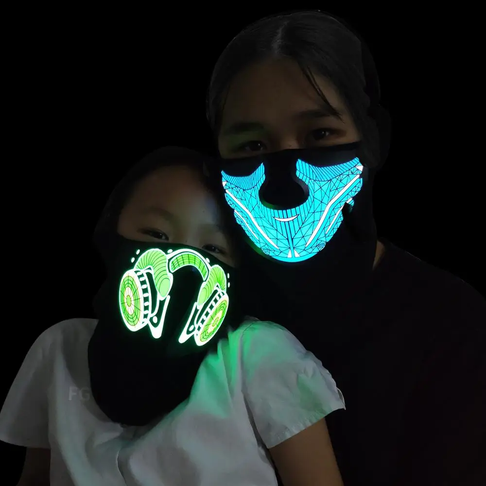 

NEW popular Light Up EL Mask halloween mask gas mask