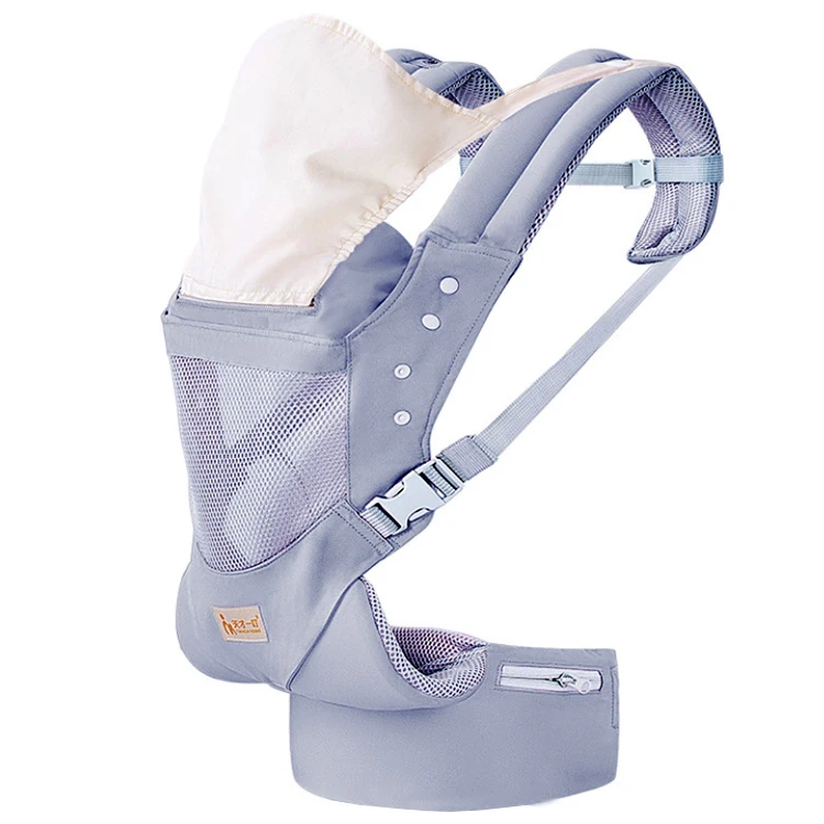 

Osgoodway2 Cotton Ergonomic Baby Carrier Backpack Adjustable Breathable Front Facing Baby Carrier, Gray, red, black, blue