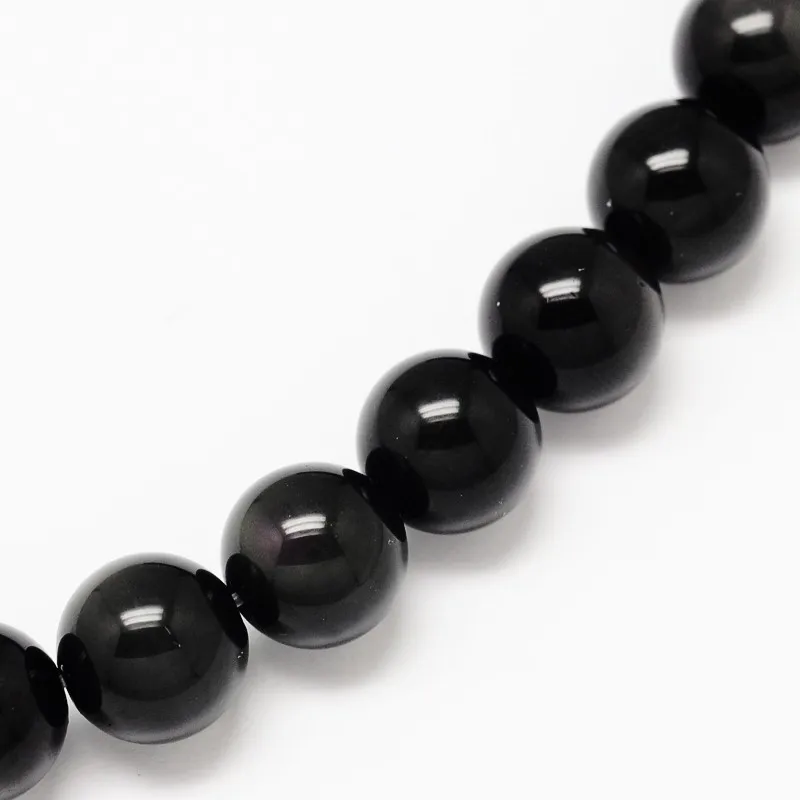 

PandaHall 6mm Grade AA Natural Black Obsidian Round Beads