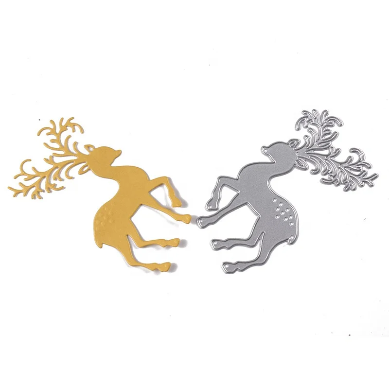 
Charming Deer Custom Scrapbooking & Paper Crafting Metal Curve Stencil Cut Die JT147 