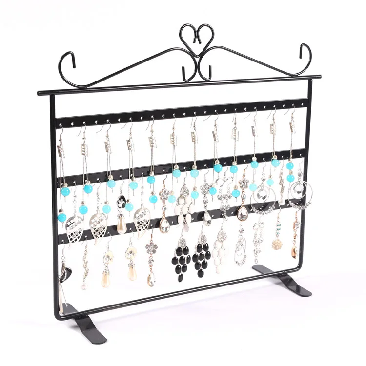 
wholesale Counter Double Sided Organizer for Hanging Earrings Metal Jewelry Display Stand 