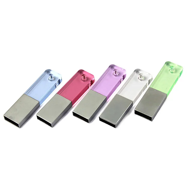 Promotional Custom Logo Full Printed Crystal Custom Crystal Usb Flash Drive