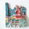 Small Order Paris souvenir custom fridge magnet sticker with note