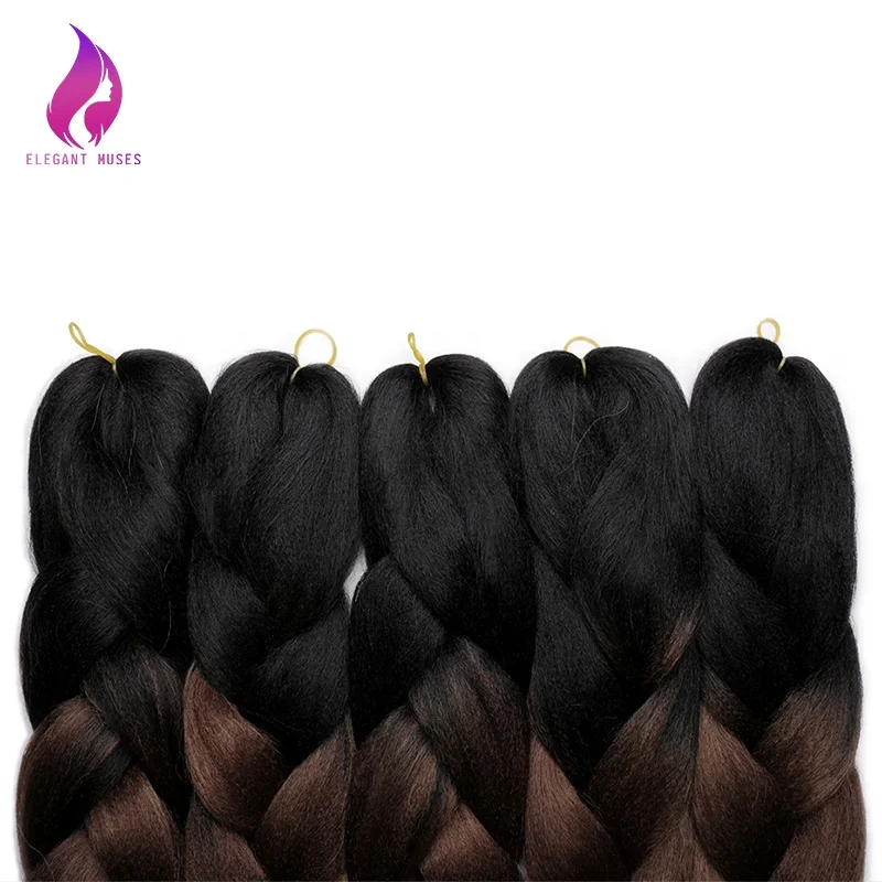 
Whole sale Ombre Color Synthetic Braiding Hair Crochet Braid Hair Cheap Hair Extensions For African Black Women Jumbo Braids 