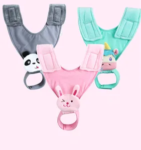 Image of Papa Care 360 Rotation Baby Animal Pattern Feeding Milk Bottle Holder Plush Cotton Adjustable Hands Free for Baby Stroller