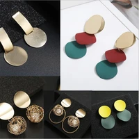 

2019 New Fashion Stud Earrings For Women Gold Black Round Ball Geometric Earrings For Party Wedding Gift Wholesale Ear Jewelry