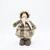 36CM Handicraft Ornament Winter Decoration Vintage Native American Eskimo Inuit Standing Girl Doll For Home Decor
