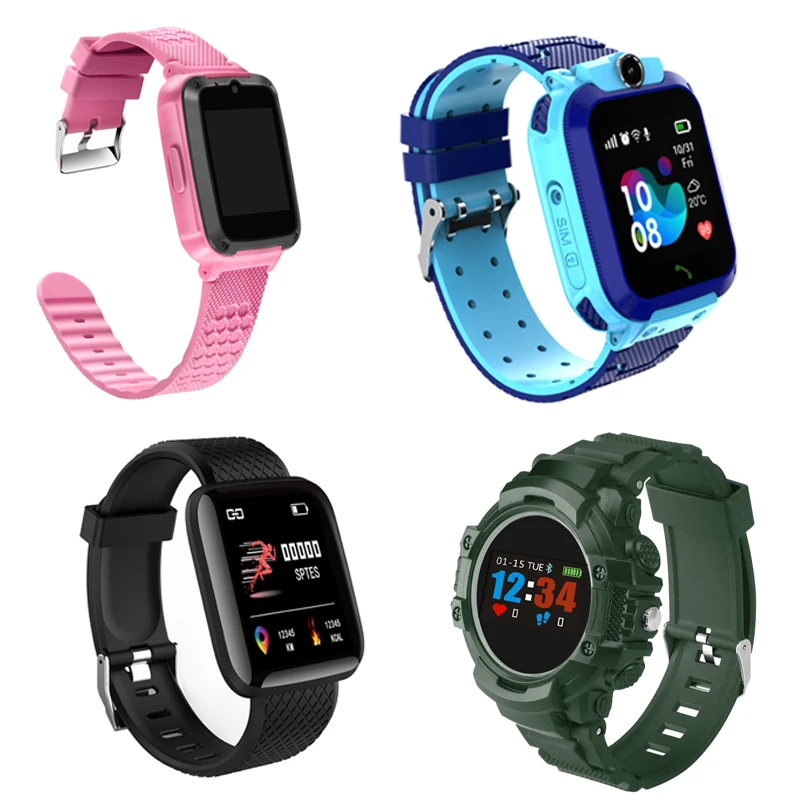 1.54 inch kids phone watch android gps smart watch with single sim card