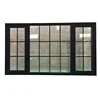 Black Metal Lattice Window French Aluminum Framed Casement Windows
