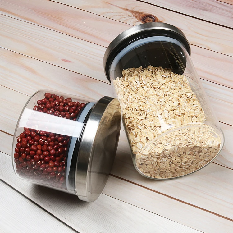 
Storage food cookie container jam sealed jar with lid 