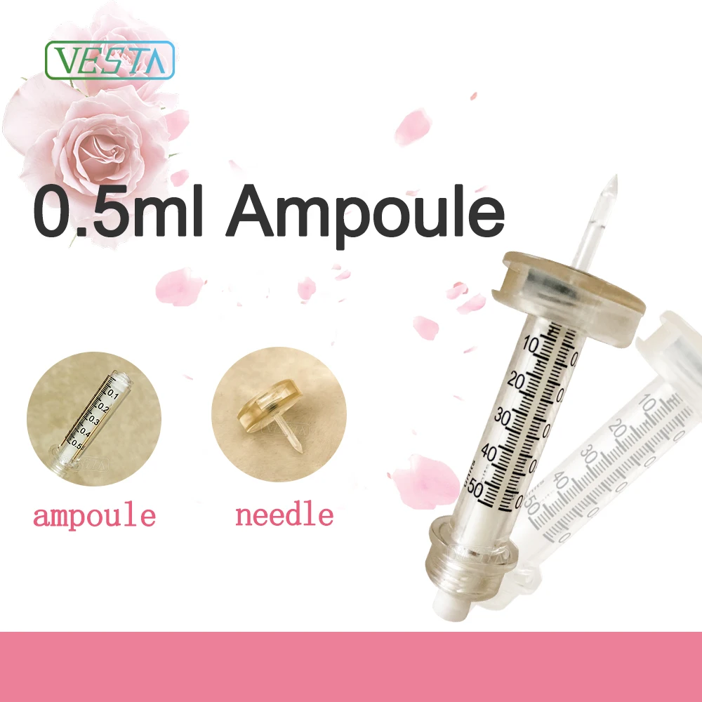 

Vesta 0.5ml Disposable Adapter/ Ampoule5 /Needle/Syringe Sterilized Ampoule For Hyaluronic Injection Pen/Hyaluronic Pen