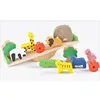 Wooden Forest Animal Seesaw Balance Beam Baby Stacking Height Building Blocks Toy