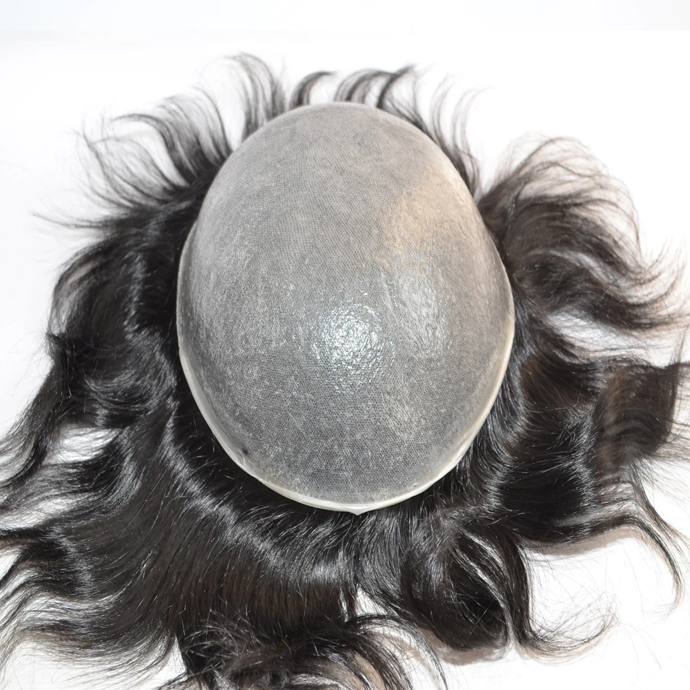 

JF hair replacement system women by hair replacement technology, Natural back #1b