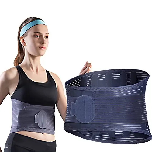 

OEM flexible steel stays and adjustable elastic straps back waist lumbar brace for Knitted Waist Support Belt