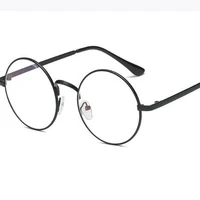 

2019 men women fashion anti blue light gaming glasses in round metal frame and customized label
