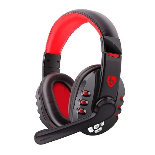 

Guangzhou oem clear sound portable bt wireless smart headphone, Black & red