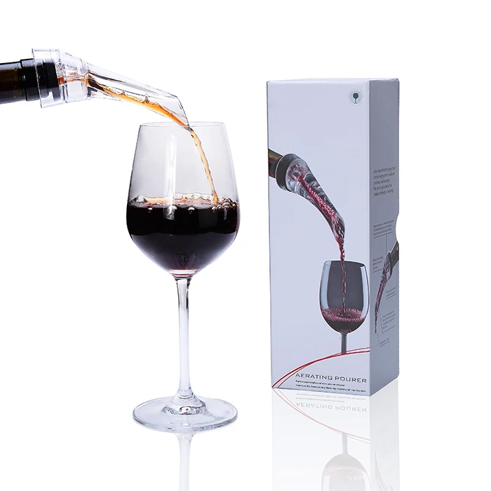 

2 In 1 Function Best Seller Hawk Instant Wine Aerator Diffuser Pourer Decanter For Wine Lovers, Transparent color