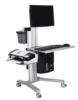 Height adjustable computer standing desk table workstation