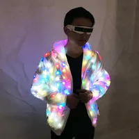 

Colorful Led Luminous Costume Clothes Dancing LED Growing Lighting Robot Suits Clothing Men Event Party Supplies Stage Props