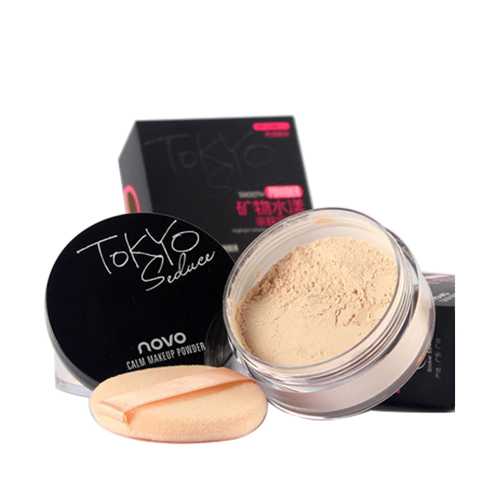 

Authentic NOVO 15g Mineral Mink Skincare Powder Control Sunscreen Brightening Matte Loose Powder, 4 colors