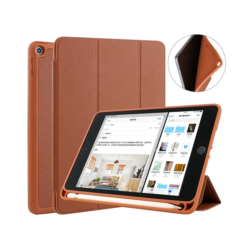 

Shockproof Soft TPU Back Smart Cover Case for iPad Mini 5 with Auto Sleep / Wake Function