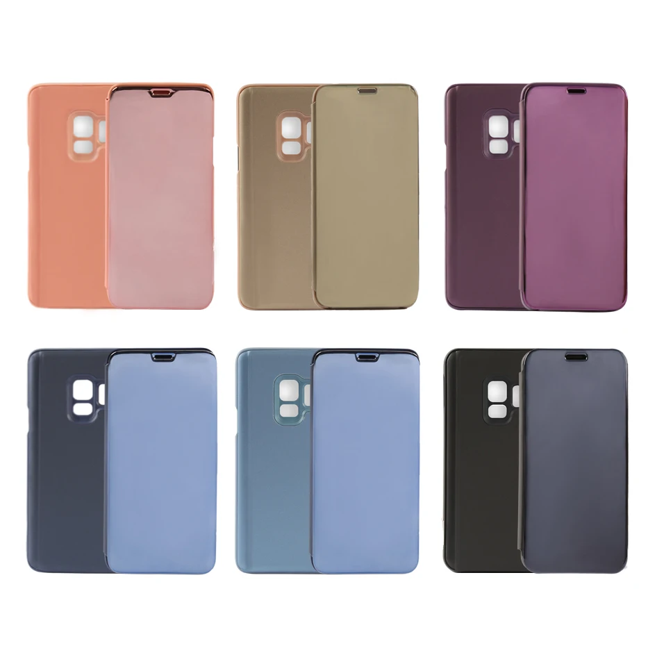 SView Window Makeup Mirror Electroplate Plating Stand Feature Slim Full Cover Protective Flip Folio Case For Samsung A2 core