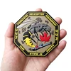 Black PVC hook and loop backing 3D logo clothing bags hats rubber label patch
