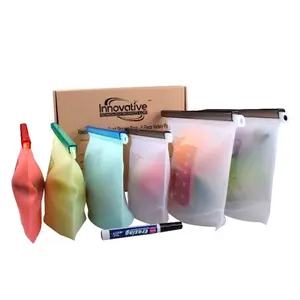 2019 Amazon Hot Sale Reusable Silicone Food Bag