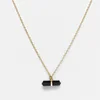 Sterling Silver Gold Plated Gemstone Pendant Supplier of natural crystal column stone necklace lyn0592
