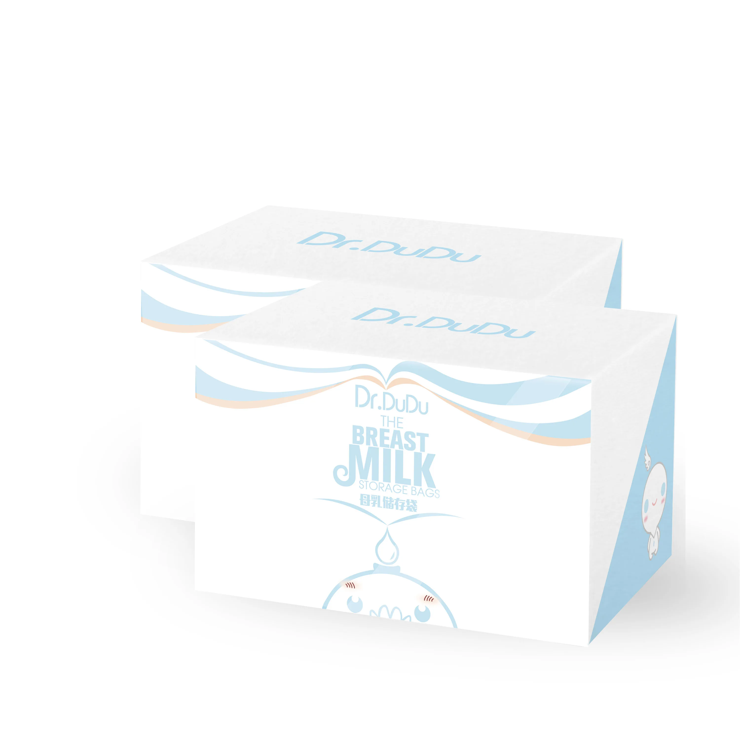 

Couble- sealed chain design latest and baby breast milk packing bags for sale, Blue