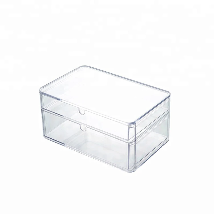 

fashionable large size make up plastic acrylic 12x12 storage box drawer, Clear
