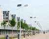 High quality galvanized solar powered led string lights pole