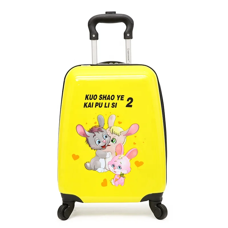 

16 Inch Trolley hard Box Children PC Luggage kids trolley bags jiajue scooter Suitcase for boys girls, Pink,colorful