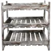 Home Cheap Wooden Natural Country Rustic Wood Design Storage Rack with 3-Tier Shelves