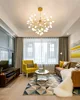 Nordic creative led firefly chandelier post-modern art personality villa dining room branch leaf chandelier