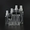 wholesale cosmetics free sample sprayer cap 30ml 50ml 60ml 120ml 150ml PET clear plastic spray bottles