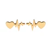 Hot seller heartbeat ear studs current lightning earrings electrocardiogram ear studs