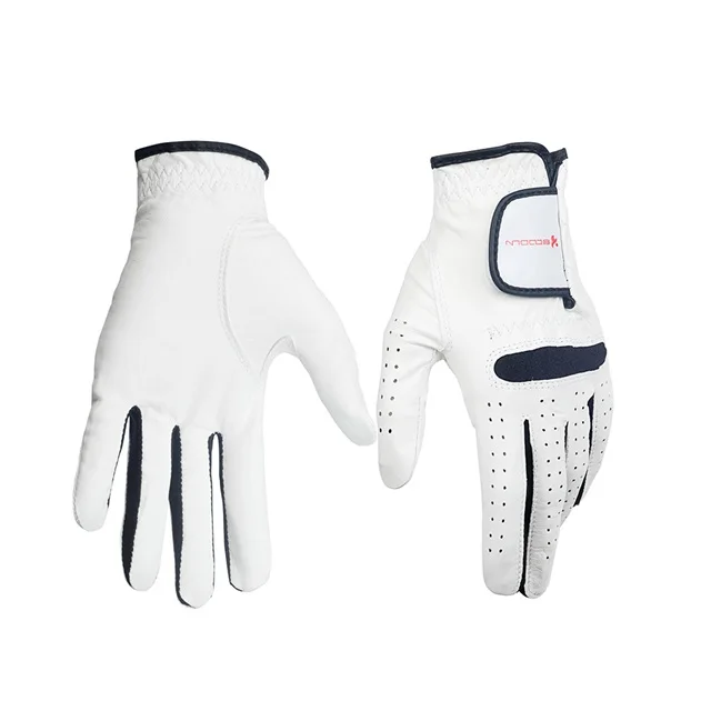

OEM/ODM hot sale sheepskin leather golf gloves for man wholesale, White black