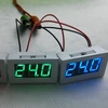 Digital LED battery monitoring voltmeter with alarm buzzer 50V high and low limit 3.6-50V voltage meter RED BLUE GREEN FACTORY