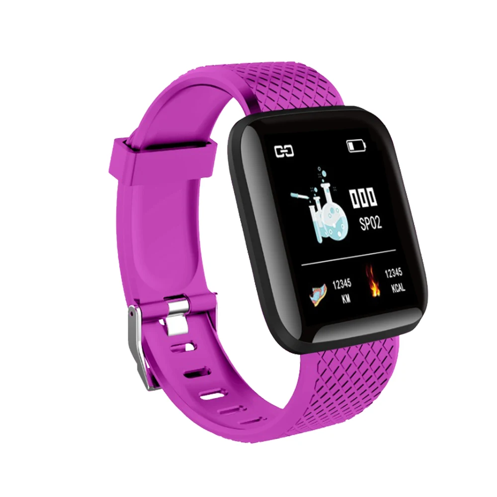 

2019 New Design Touch Screen Smart Band ID116 plus Fitness Tracker Watch,Waterproof Pedometer Sport smart bracelet 116plus, Green, black, purple, blue, red