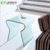 Contemporary sofa bed glass side table / glass end table
