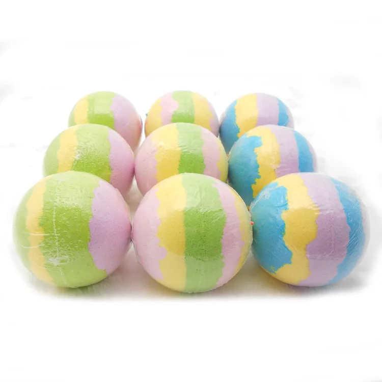 

2019 private label homemade bulk four colour rainbow bath bomb fizzy, N/a
