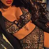 Women Lace Bra Brief Set Transparent Push Up Bra Panty Set