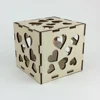 Top quality E1 basswood wooden candle holder led box