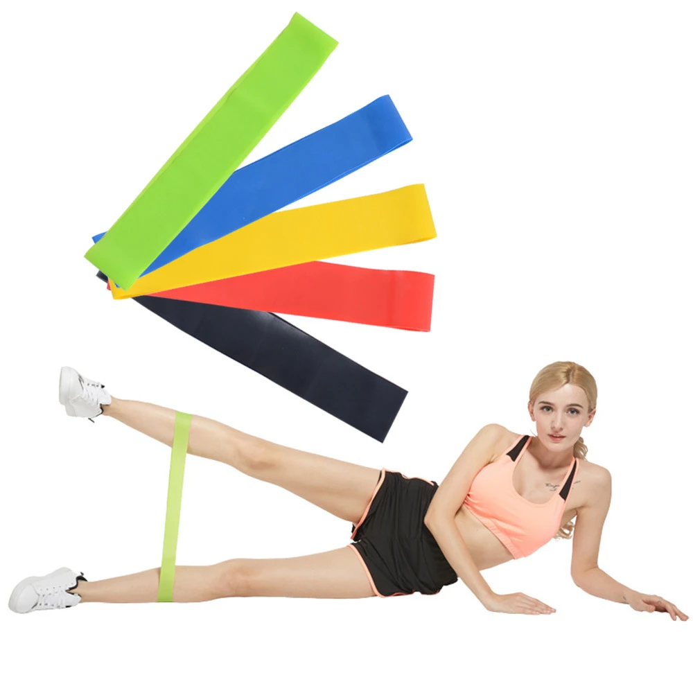 

Latex Rubber Custom Printed Mini Exercise Fitness Loop Resistance Band, Red;blue;black;yellow;green