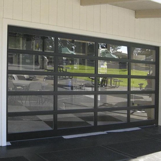 Sectional Aluminum 8x7 Tempered Glass Panel Garage Door Buy