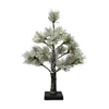 50cm battery powered Christmas decoration artificial led birch snow cover twig pine needle simulation branch tree lights