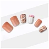 Fashionable 30 pcs/set Soft Gold Rose Finished Artificial False Nail Tips For Nail Art