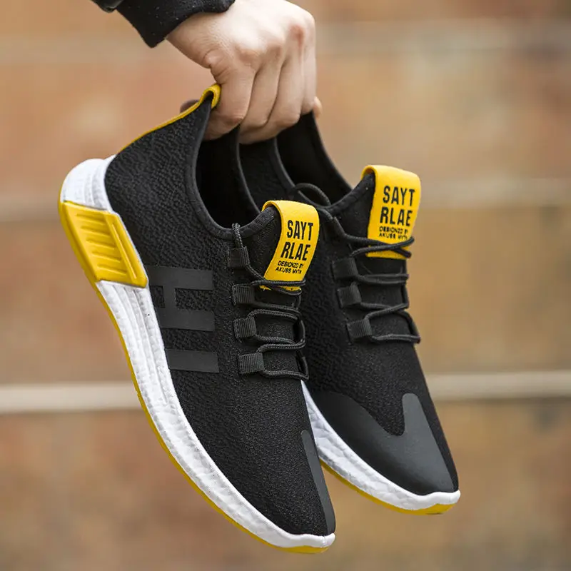 

2019 man sports shoes china wholesale shoes men sneaker Casual, Black&red,black&white,black&yellow