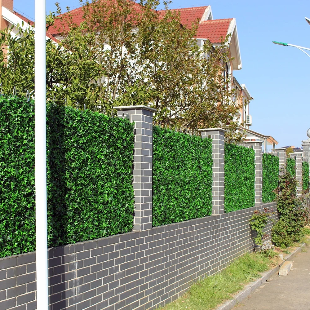

12 pc/ctns 50*50CM Wholesale decorative green PE garden wall for screening outdoor walls, As pictures, natural color